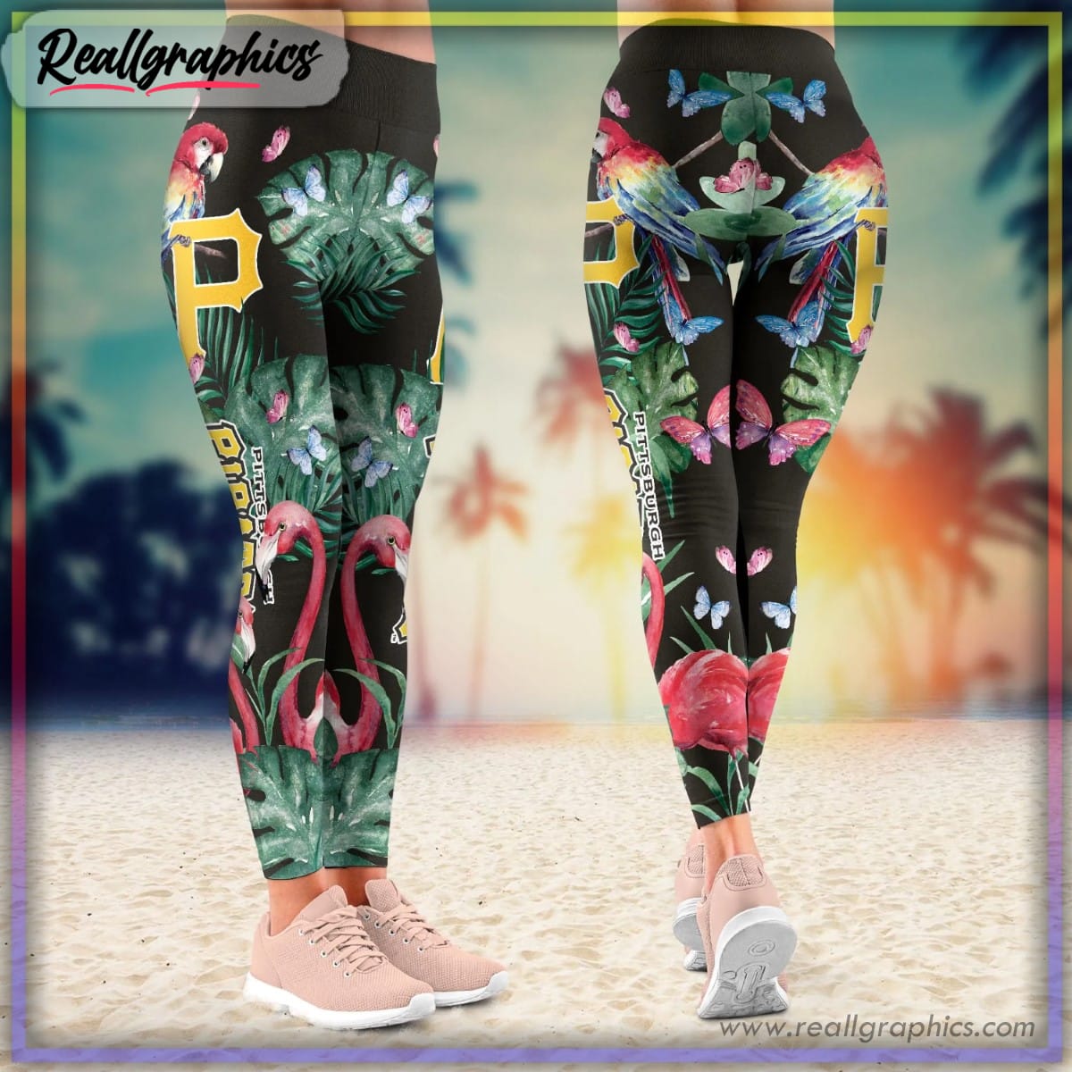 pittsburgh pirates mlb summer flower leggings