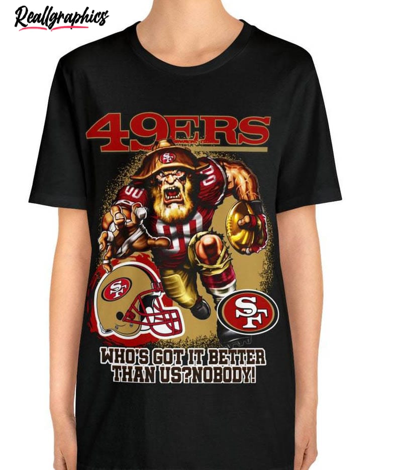 San Francisco 49ers Football Shirt, Trendy Crewneck Unisex T Shirt -  Reallgraphics