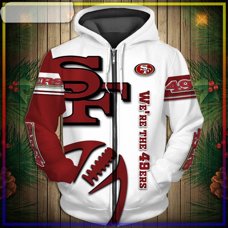 San Francisco 49Ers Logo Football 3D Hoodie Camo Nfl Jersey 3D