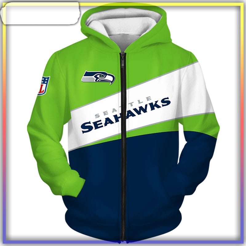 seattle seahawks zip hoodie