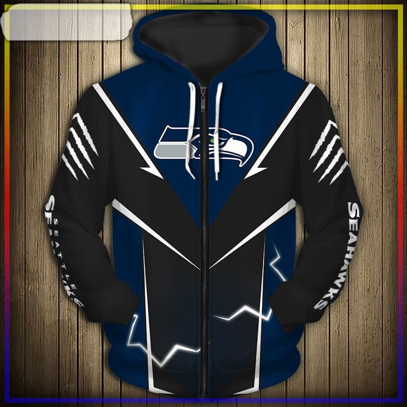 seahawks zip up hoodie