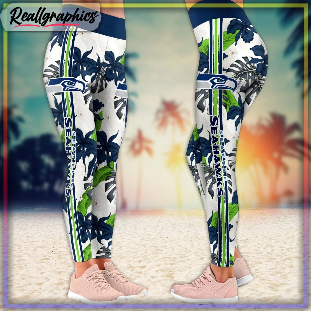 Seattle Seahawks NFL Summer Flower Leggings, Football Leggings For Women -  Reallgraphics