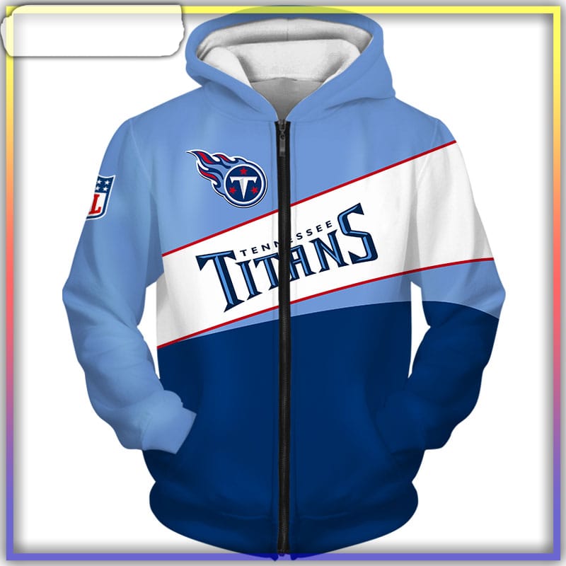 Tennessee Titans Hoodie 3D Long Sleeve Pullover New Season - Reallgraphics