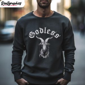 the goat art godless shirt