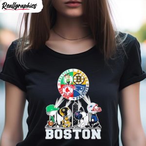 the peanuts snoopy and friends boston sport team skyline 2023 shirt