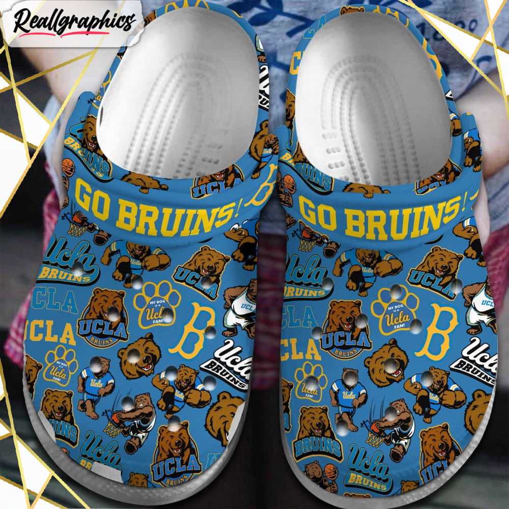 ucla bruins ncaa sport team 3d printed crocs shoes