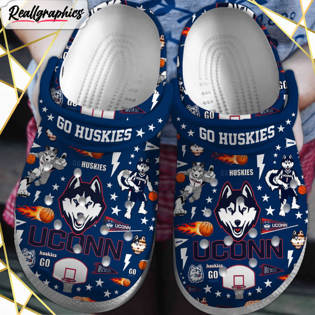 uconn huskies ncaa sport team crocs for men and women