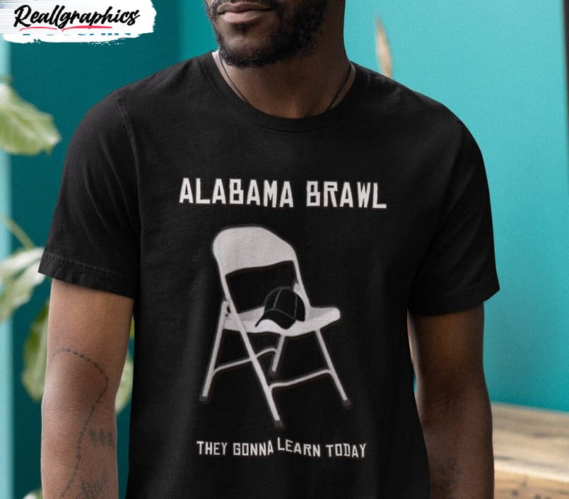 white metal folding chair alabama brawl shirt, funny long sleeve sweatshirt