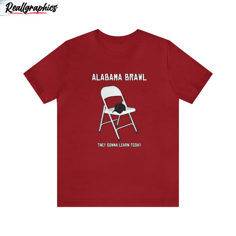 white metal folding chair alabama brawl shirt, funny long sleeve sweatshirt