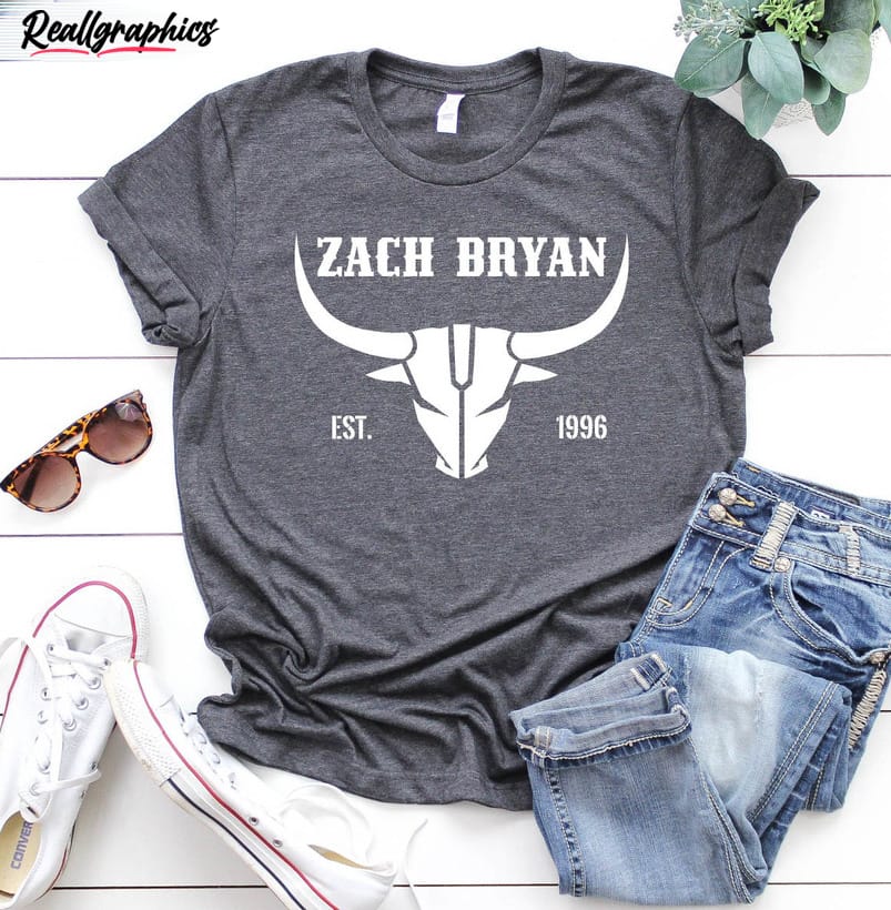 zach bryan est 1996 shirt, zach bryan bullhead tee tops unisex hoodie