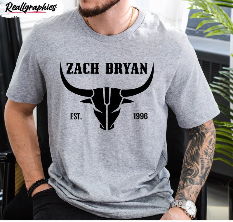 zach bryan est 1996 shirt, zach bryan bullhead tee tops unisex hoodie