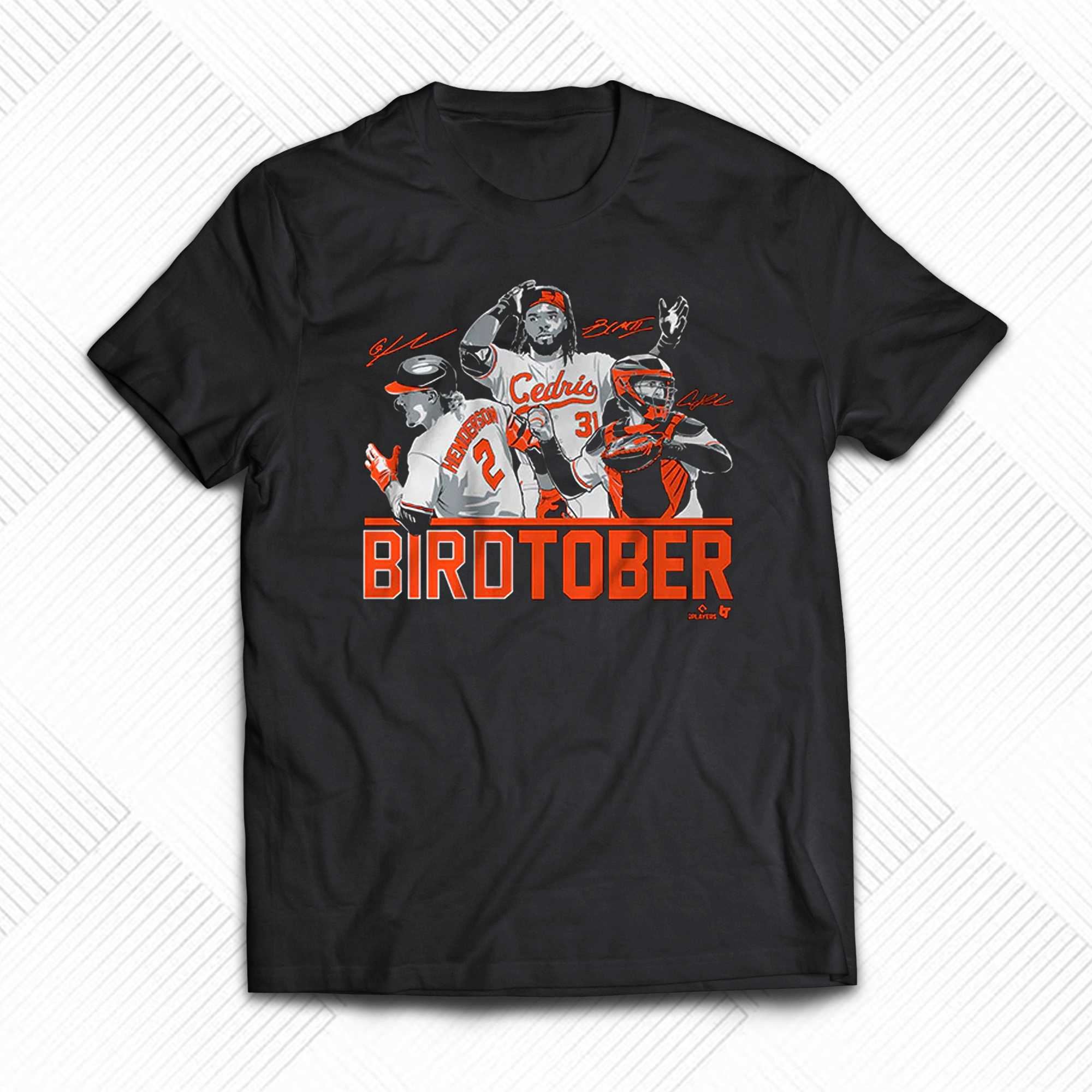 Birdtober Adley Rutschman Gunnar Henderson Cedric Mullins Baltimore Orioles  Unisex T-shirt, Hoodie, Sweatshirt - Reallgraphics