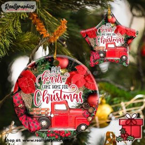 all-hearts-come-home-for-christmas-red-truck-christmas-wreath-ceramic-ornament