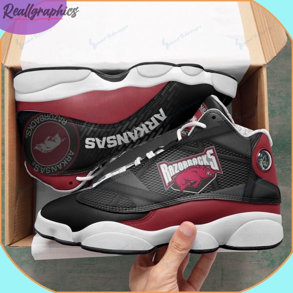 arkansas razorbacks jd 13 sneakers, razorbacks custom shoes