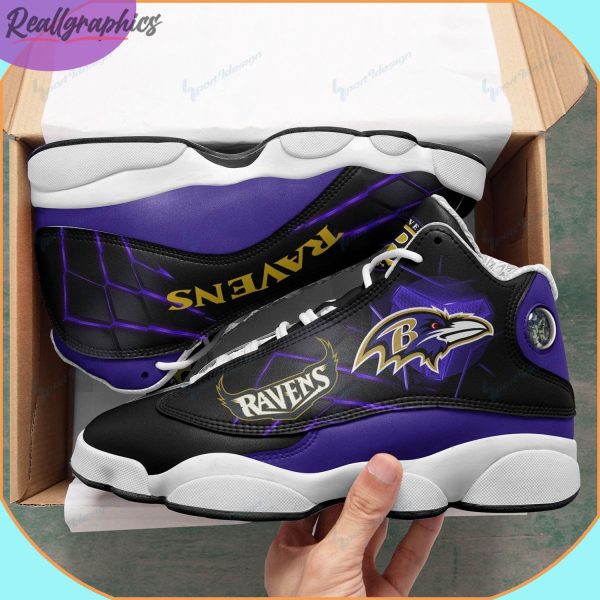 baltimore ravens air j13 sneaker, ravens football custom shoes