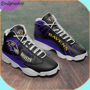 baltimore ravens air j13 sneaker, ravens football custom shoes
