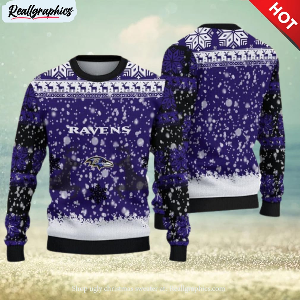 Baltimore Ravens Grinch Ugly Christmas Sweater