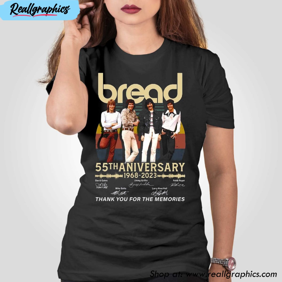 bread 55th anniversary 1968 - 2023 thank you for the memories unisex t-shirt, hoodie, sweatshirt