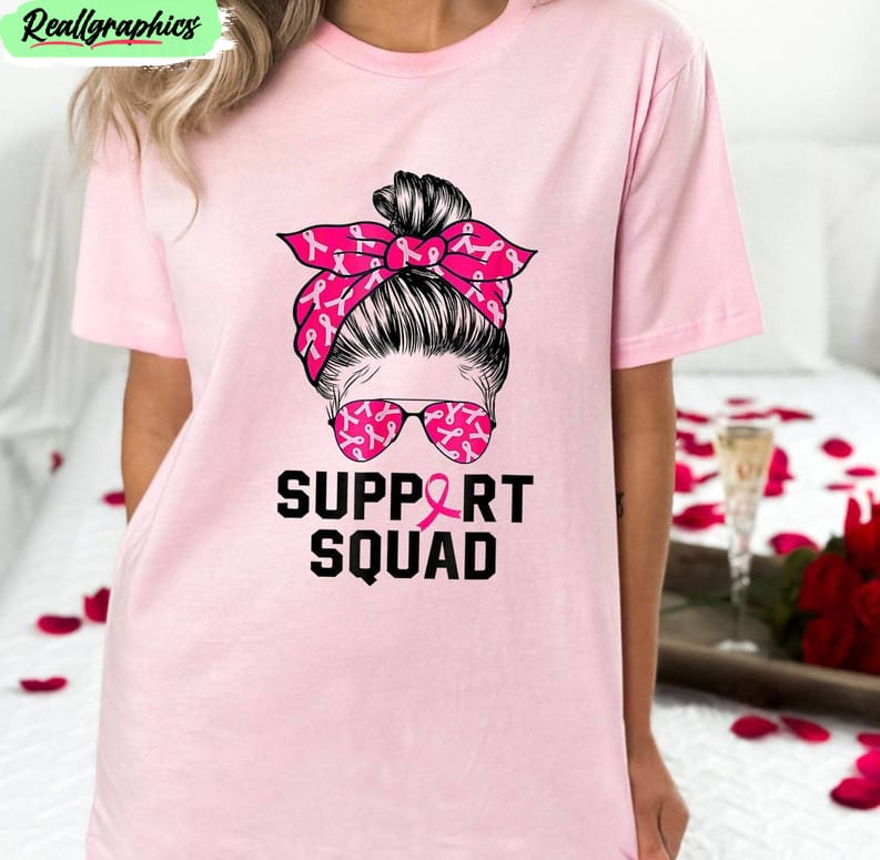 breast cancer support squad shirt, breast cancer fighter sweater crewneck