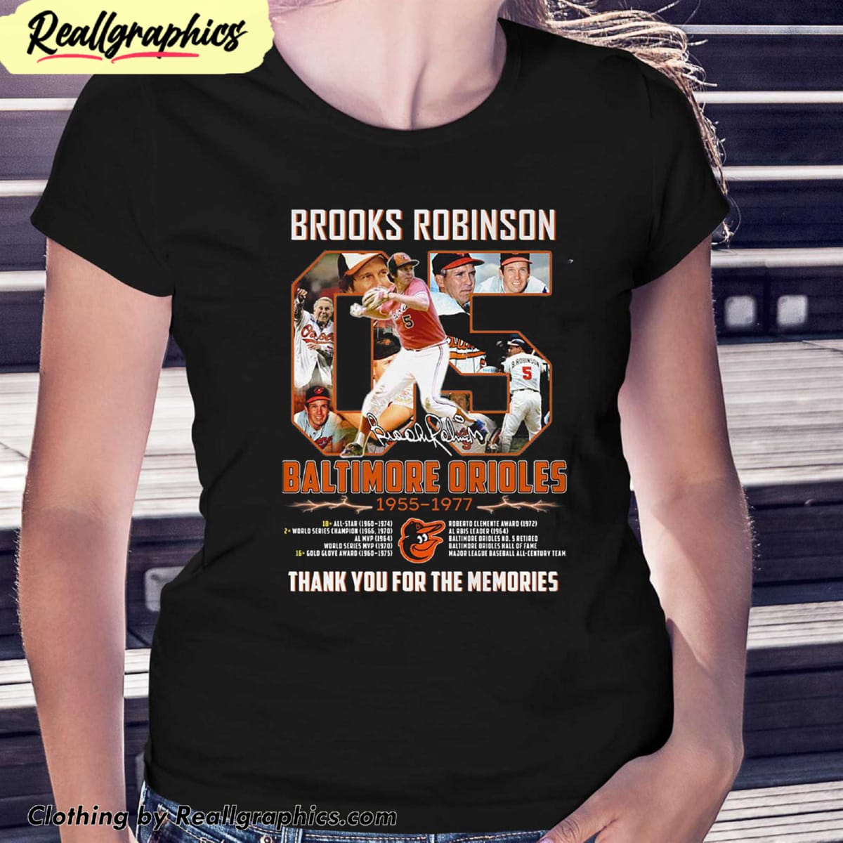 Brooks Robinson Maltimore Orioles 1955 1977 Memories T Shirt - Reallgraphics