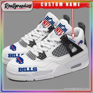 Buffalo Bills Caro Pattern Custom Air Jordan 4 - Reallgraphics
