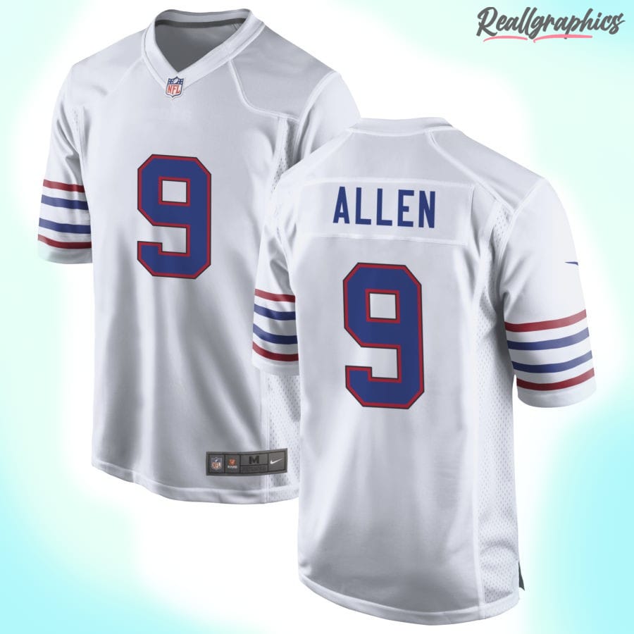 Men's Buffalo Bills White Alternate Custom Jersey, Bills Jersey