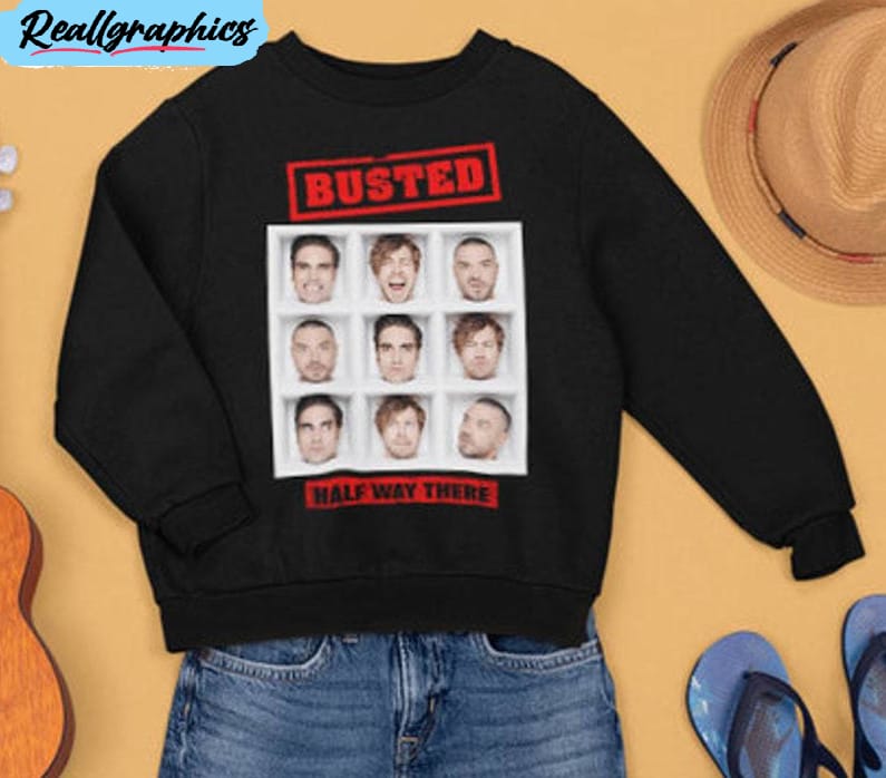 busted band half way there shirt, music hoodie long sleeve