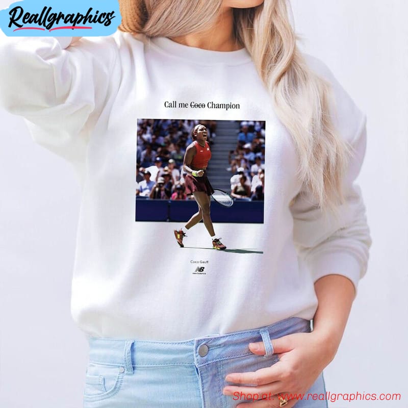 call me coco champion shirt, gauff tennis hoodie crewneck