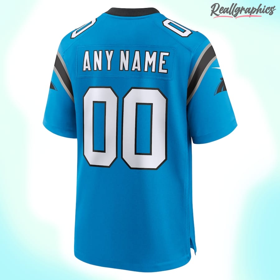 Men's Carolina Panthers Blue Alternate Custom Game Jersey, Panthers High  Quality Jersey - Reallgraphics