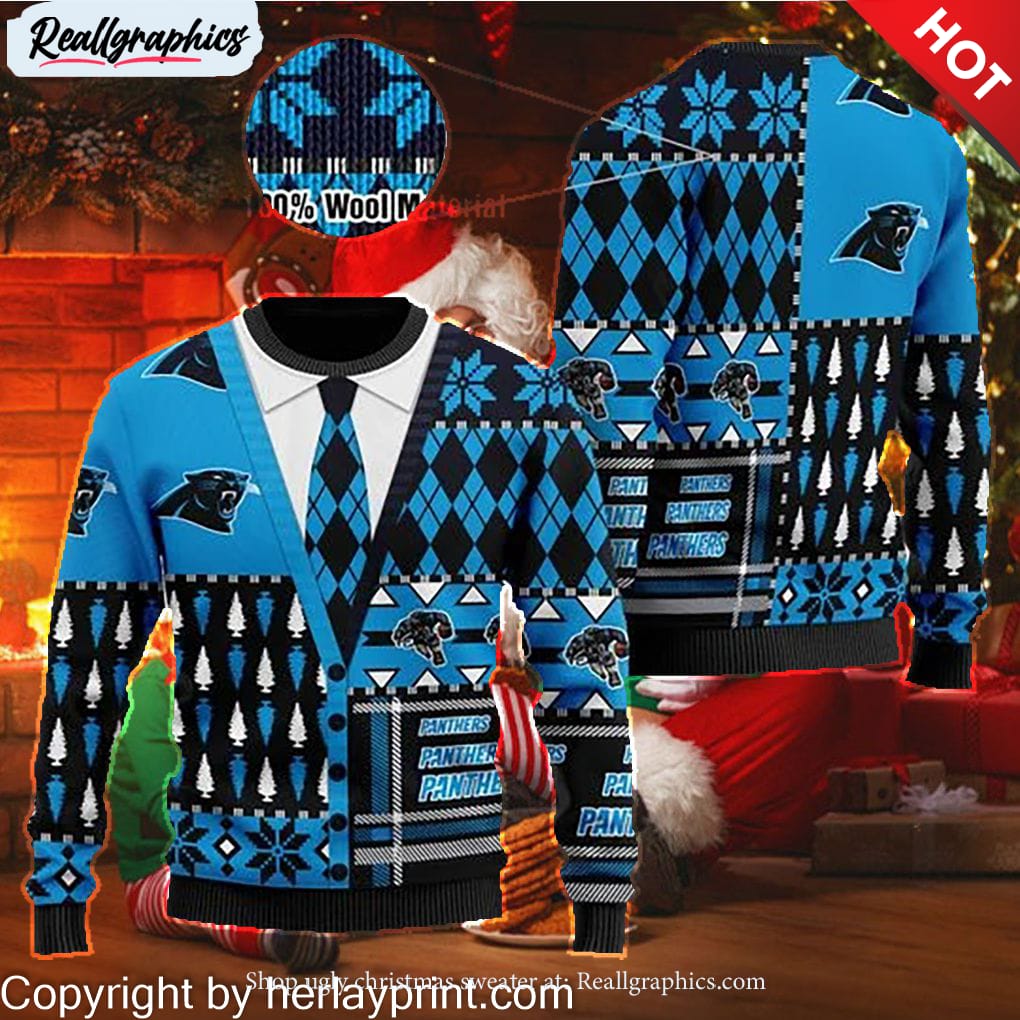 Carolina Panthers NFL American Football Team Cardigan Style 3D Men And  Women Ugly Sweater Days - Reallgraphics