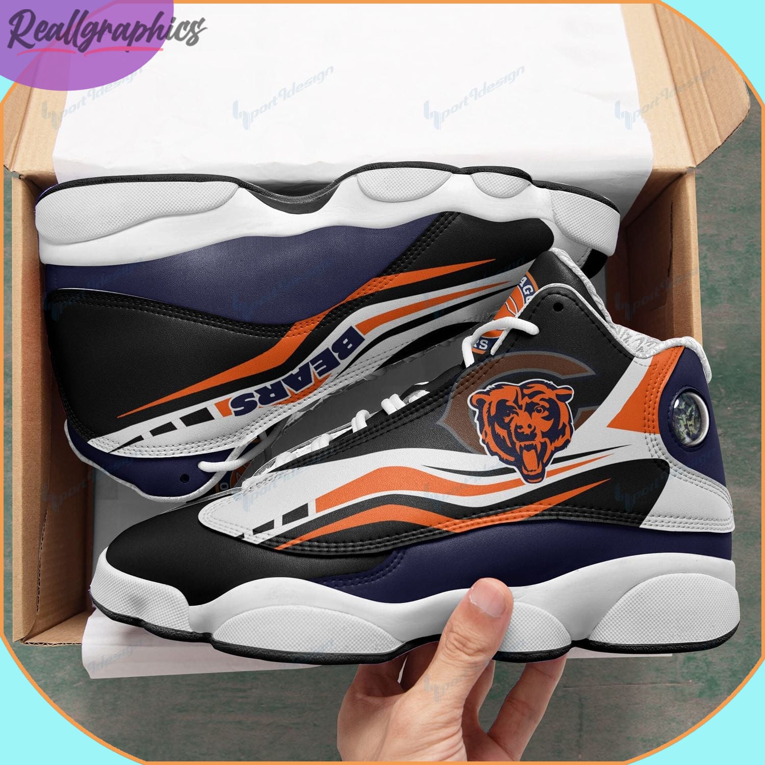 Chicago Bears jordans 13 limited edition 