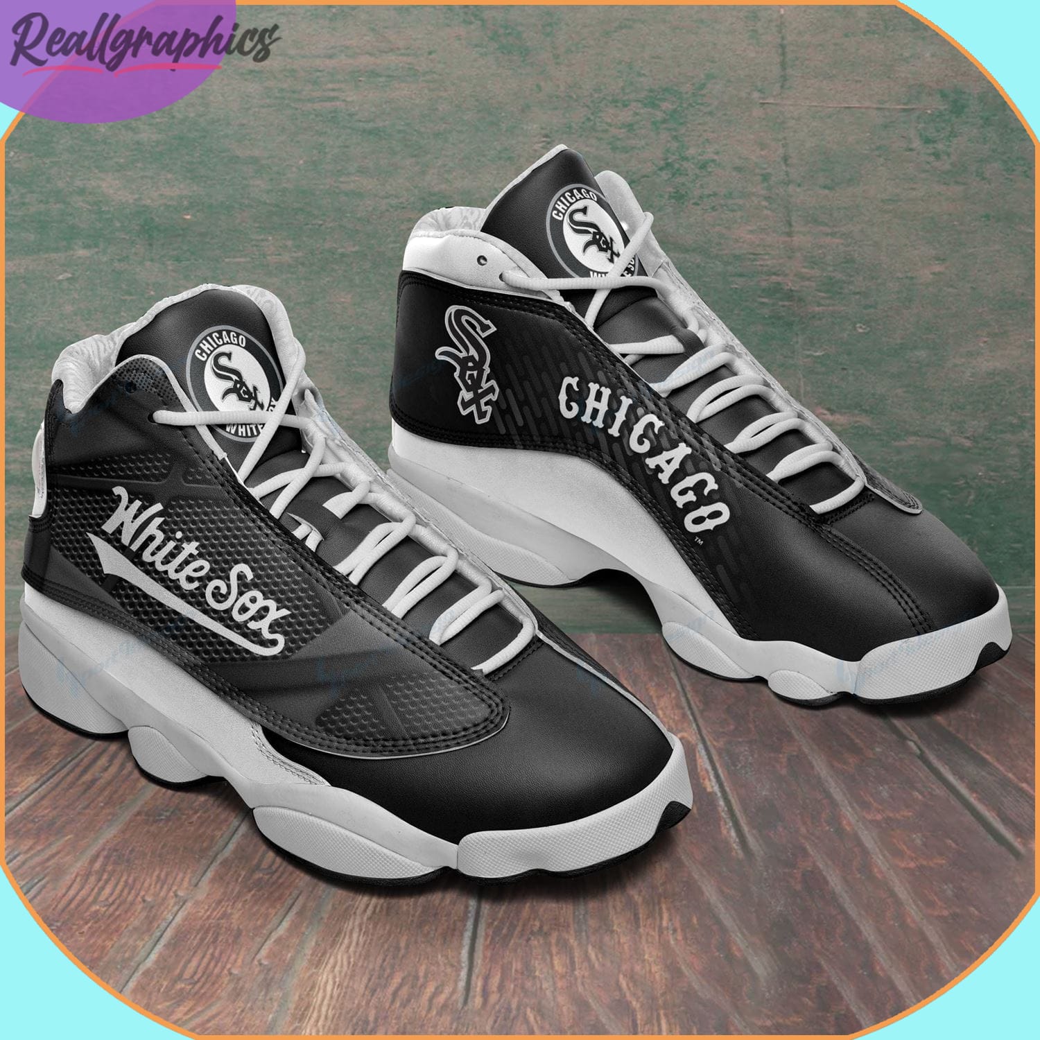Chicago White Sox Camo Pattern Air Jordan 13 Shoes For Fans