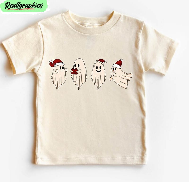 christmas ghost cute shirt, christmas unisex shirt