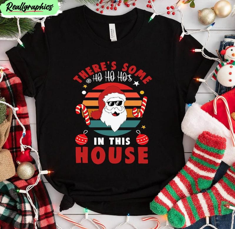 christmas house party shirt, funny santa claus sweater crewneck