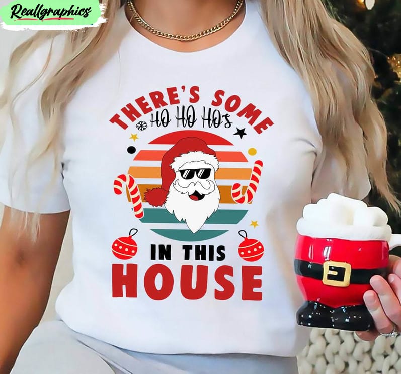 christmas house party shirt, funny santa claus sweater crewneck