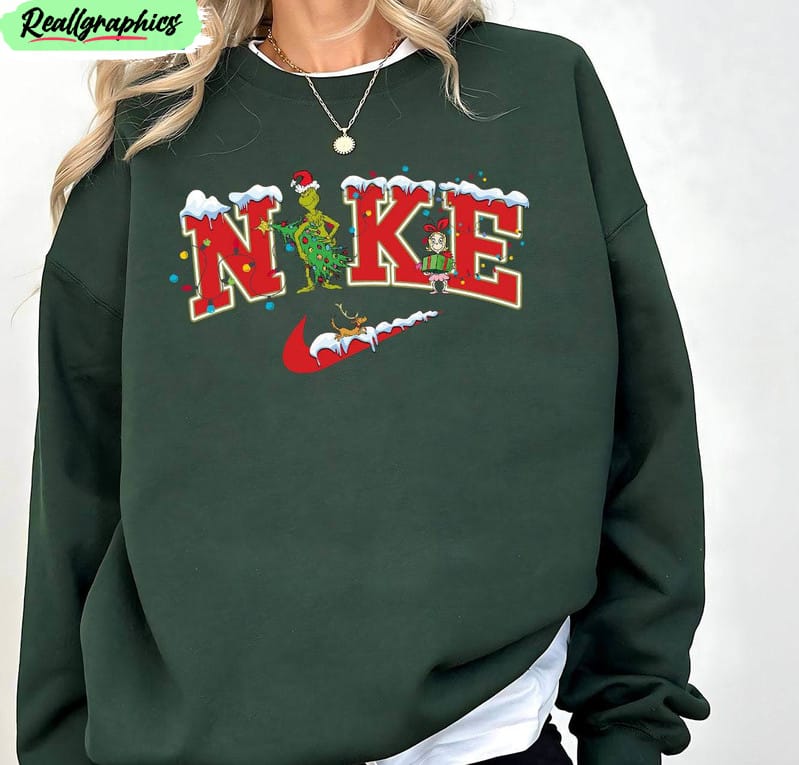 christmas sweatshirt, grinch snowman cute crewneck unisex hoodie