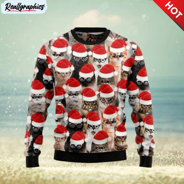 christmas-ugly-sweater-cat-glasses-funny-sweater-gift-for-men-and-women-1
