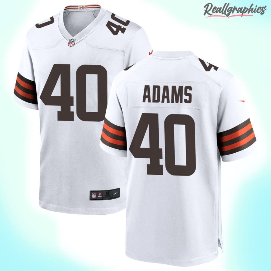 Men's Nike White Cleveland Browns 1946 Collection Alternate Custom Jersey