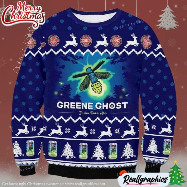 greene ghost springfield brewing company sbc ugly sweater