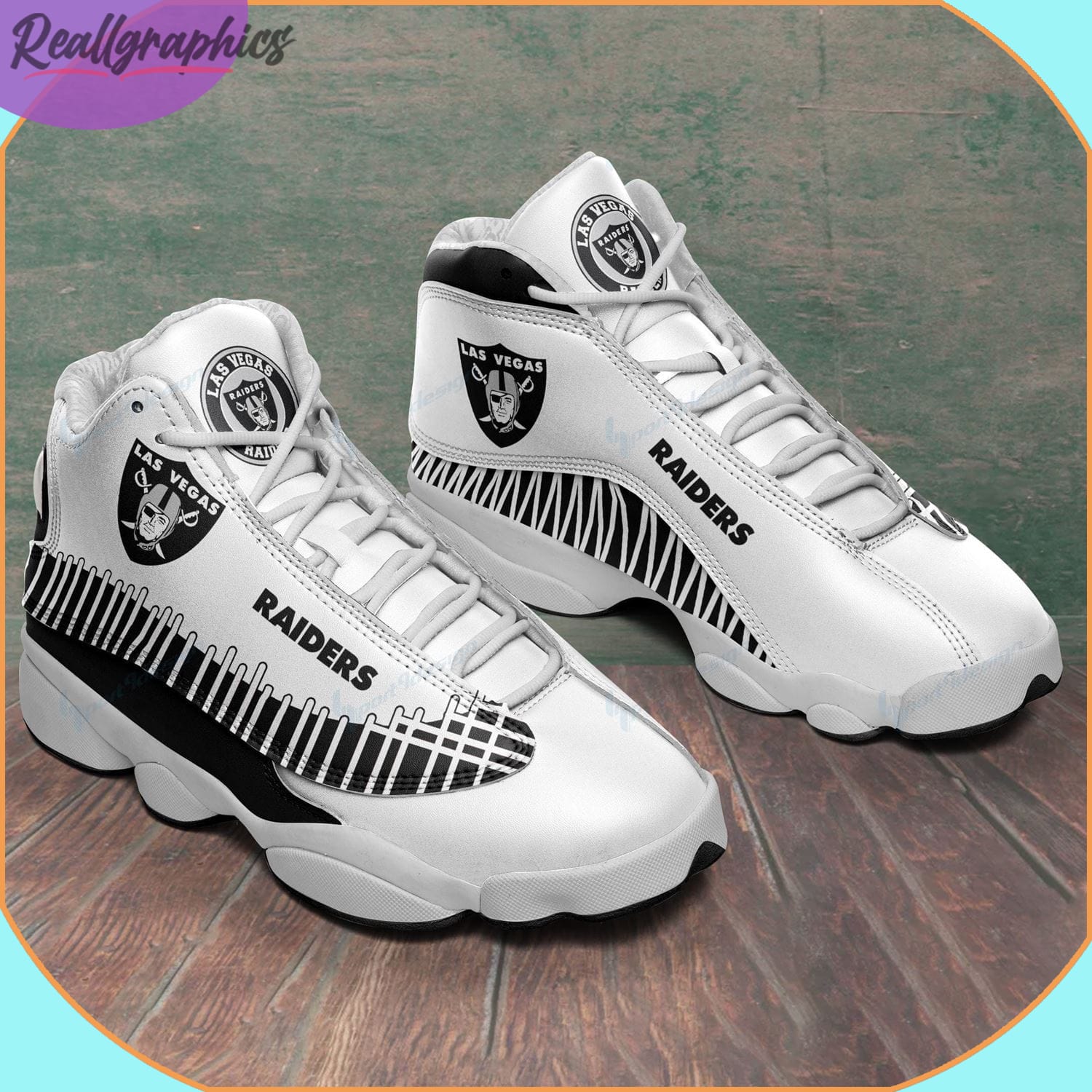 Las Vegas Raiders Air Jordan 13 Sneakers - Reallgraphics