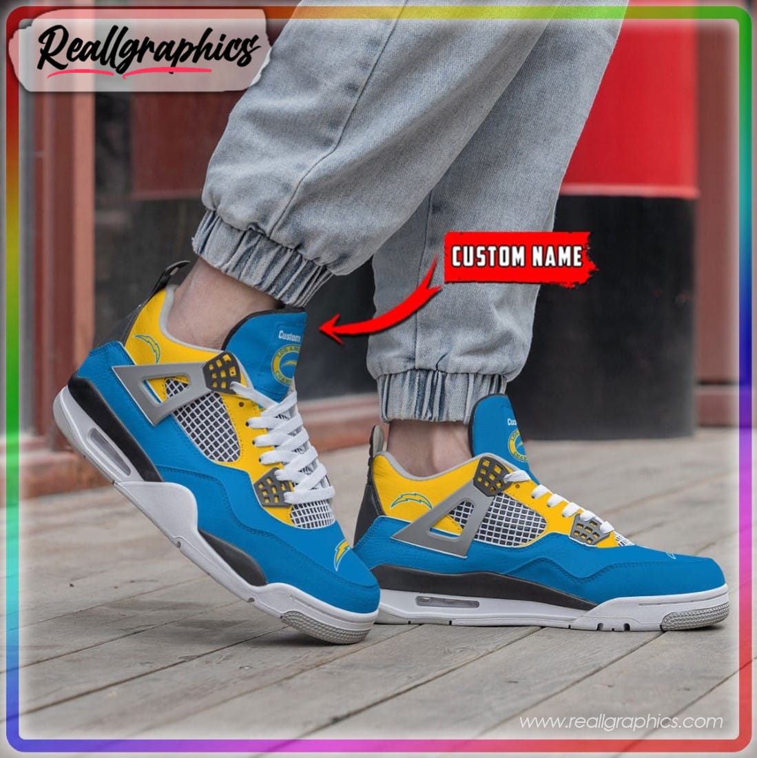 Carolina Panthers Thunder Custom Air Jordan 4 Shoes - Reallgraphics