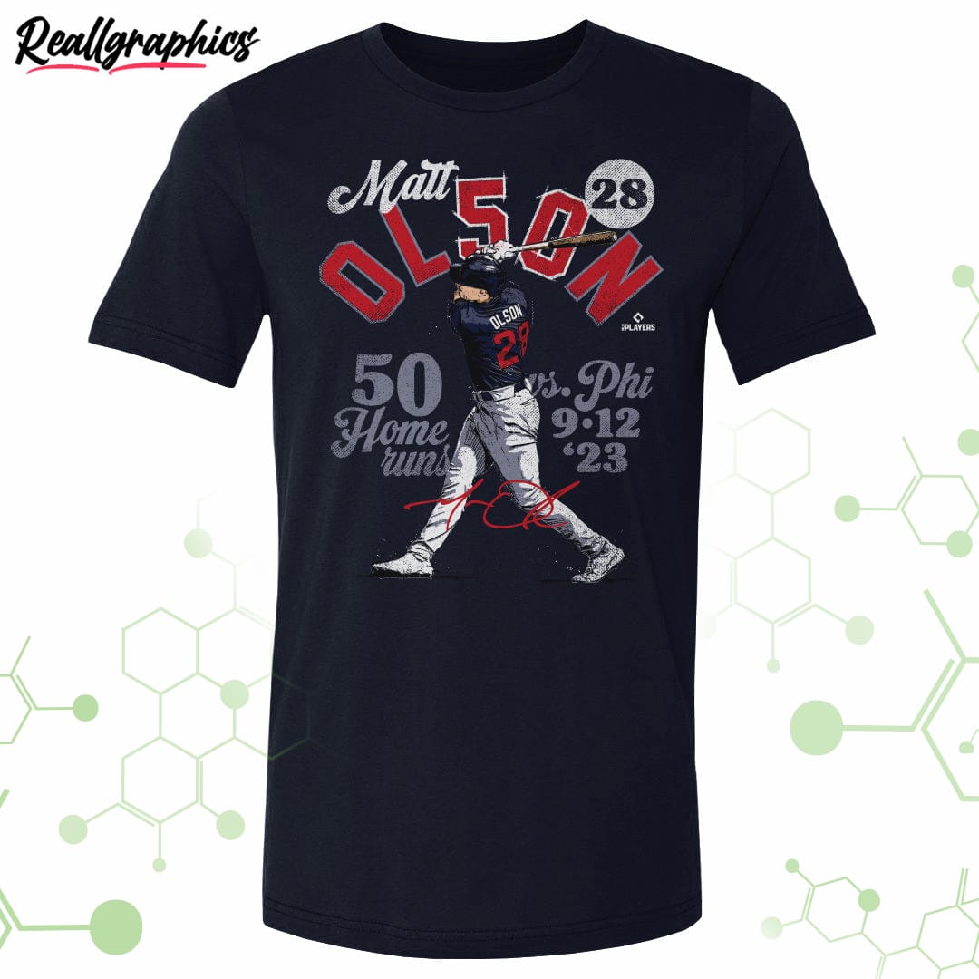 Matt Olson Atlanta 50 Homers Baseball Shirt - Reallgraphics