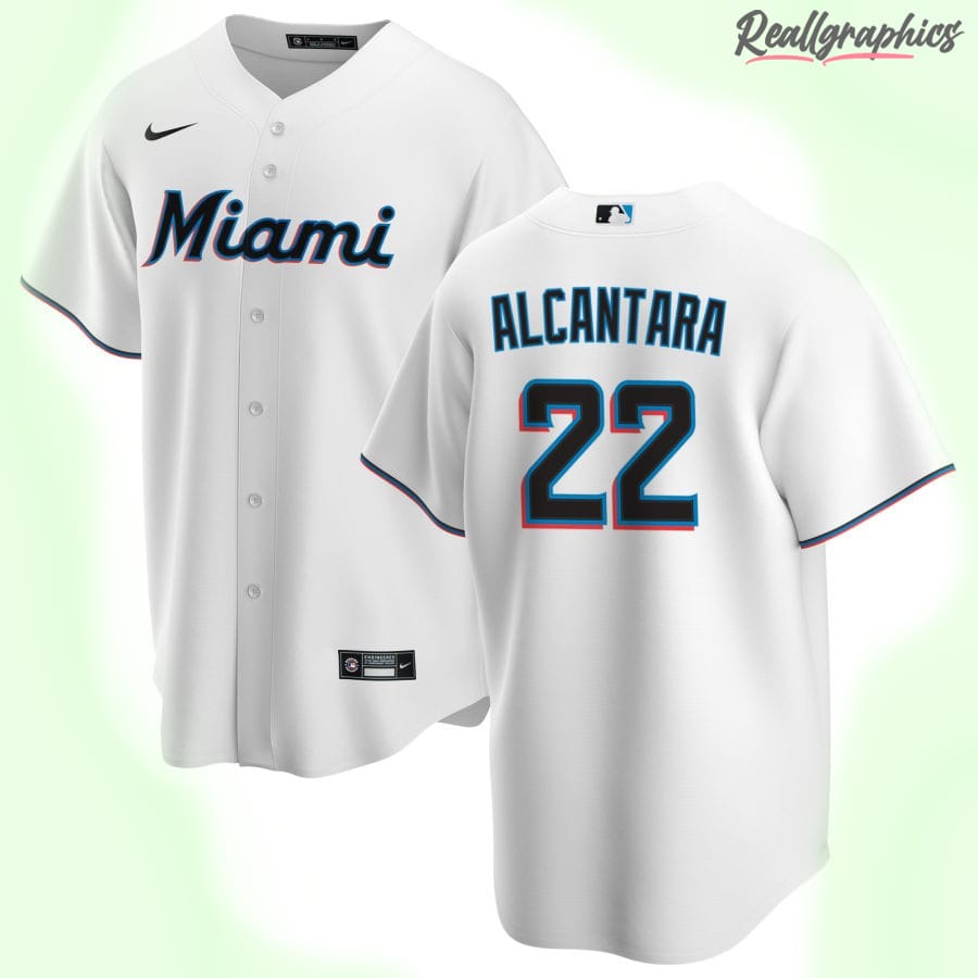 Men's Miami Marlins Nike White Home Authentic Custom Jersey