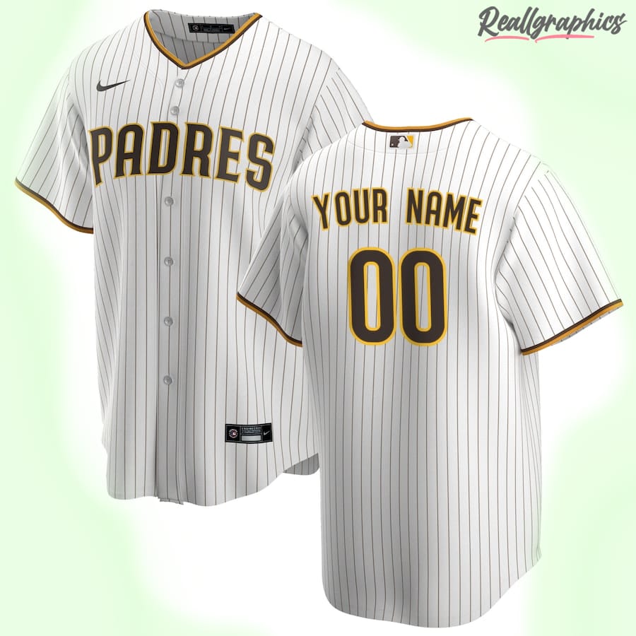 Men's San Diego Padres MLB White Home Custom Jersey, Padres Jersey