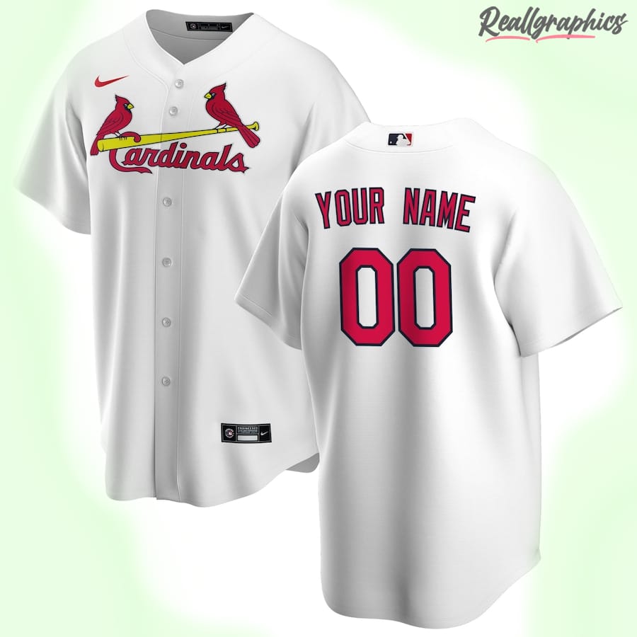St Louis Cardinals MLB White Home Custom Jersey, Cardinals Jersey