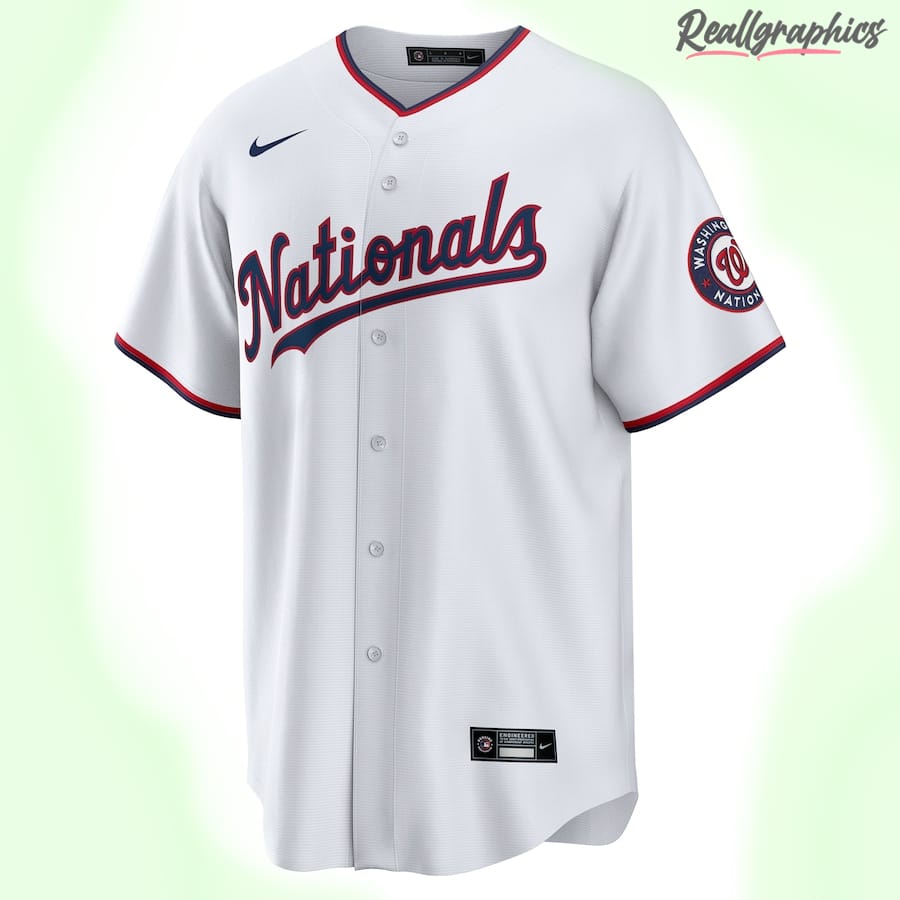 Custom Men's Washington Nationals Alternate Jersey - White Authentic