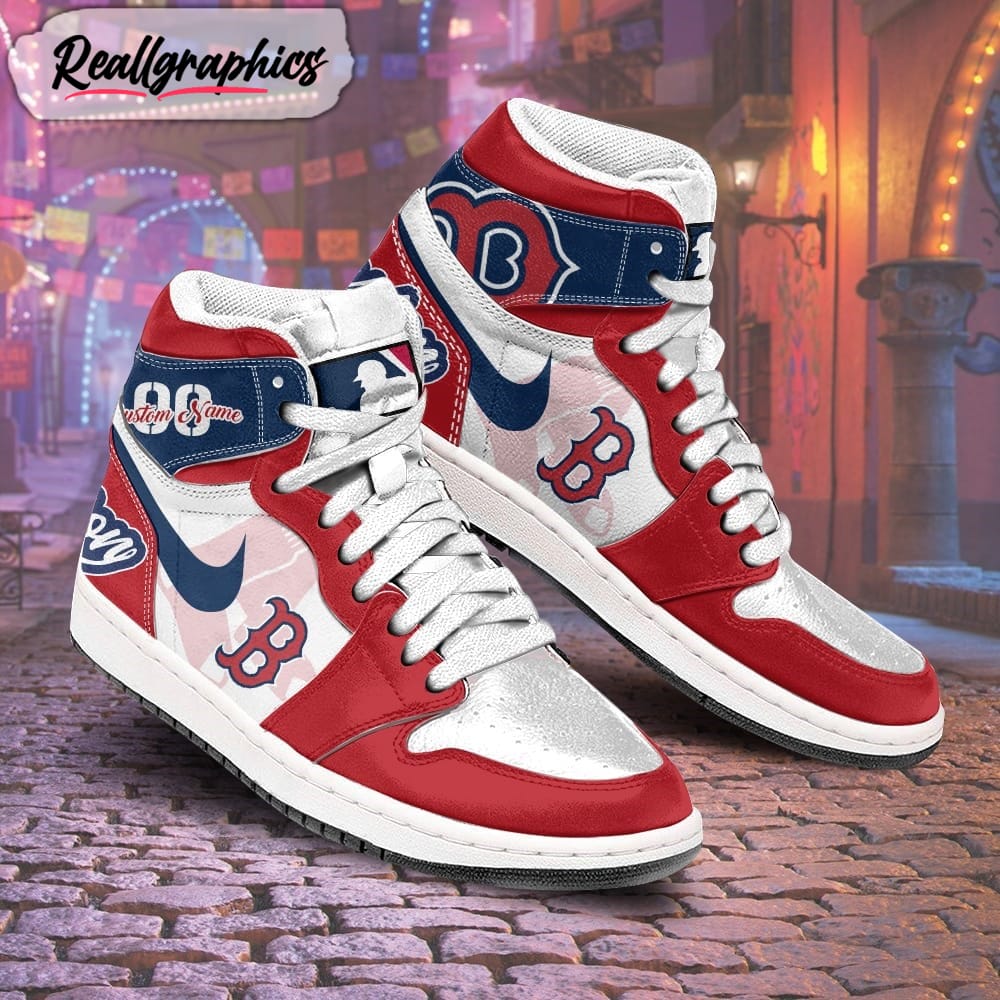 Boston Red Sox MLB Personalized Air Jordan 1 Shoes - Growkoc
