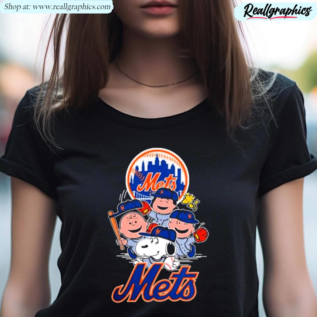 New York Mets Let's Play Baseball Together Snoopy MLB Shirt 