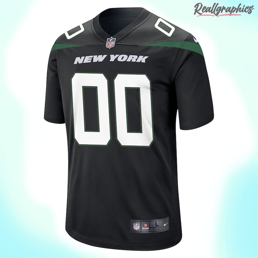 Men's New York Jets Stealth Black Alternate Custom Jersey, Jets Football  High Quality Jersey - Reallgraphics