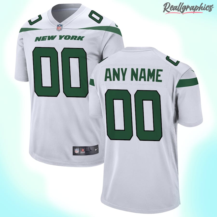 Men's New York Jets White Custom Jersey, NFL Jerseys For Sale -  Reallgraphics